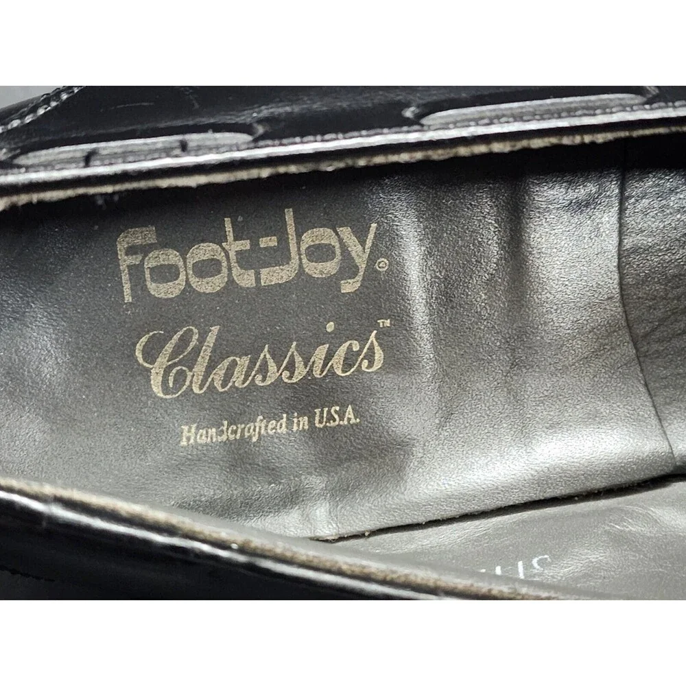 FootJoy Classics Men's Black Leather Tassel Loafer Shoes Size 11D Style 75309